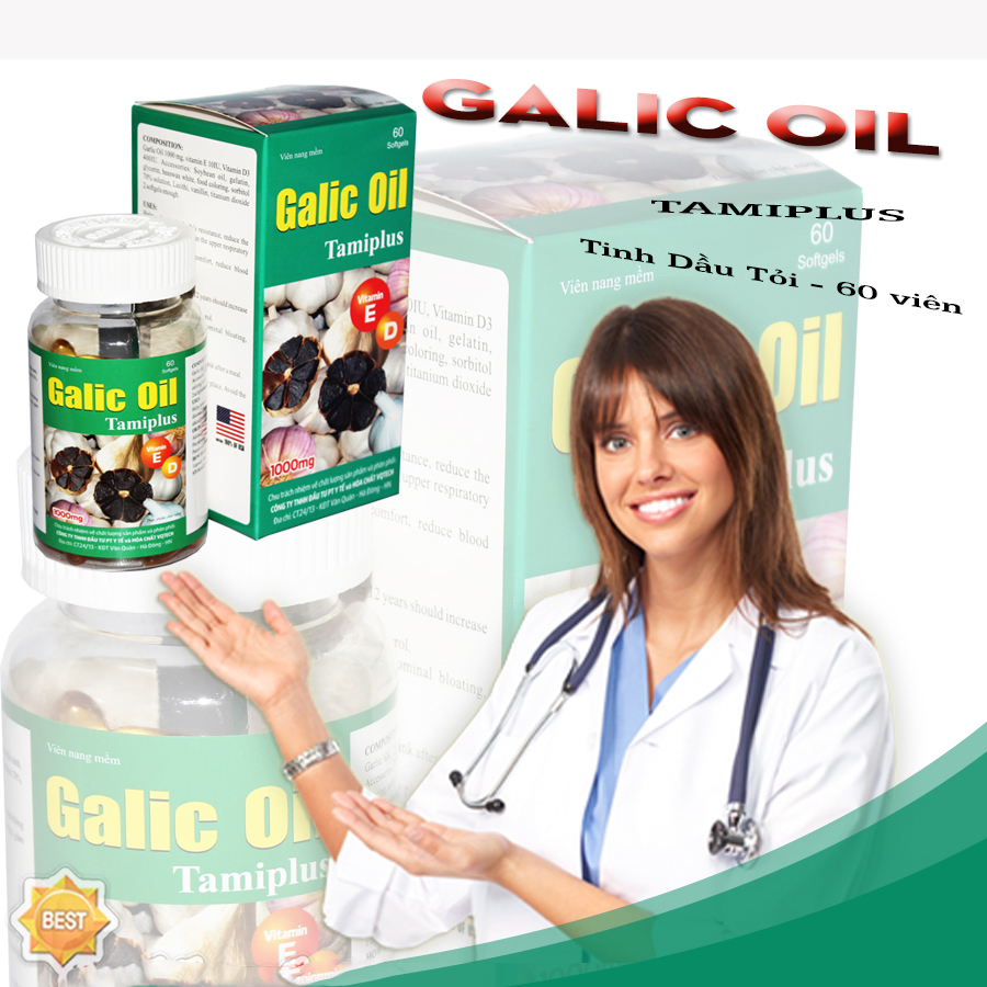Viên uống tinh dầu tỏi đen – Garlic Oil 1000mg 60 viên